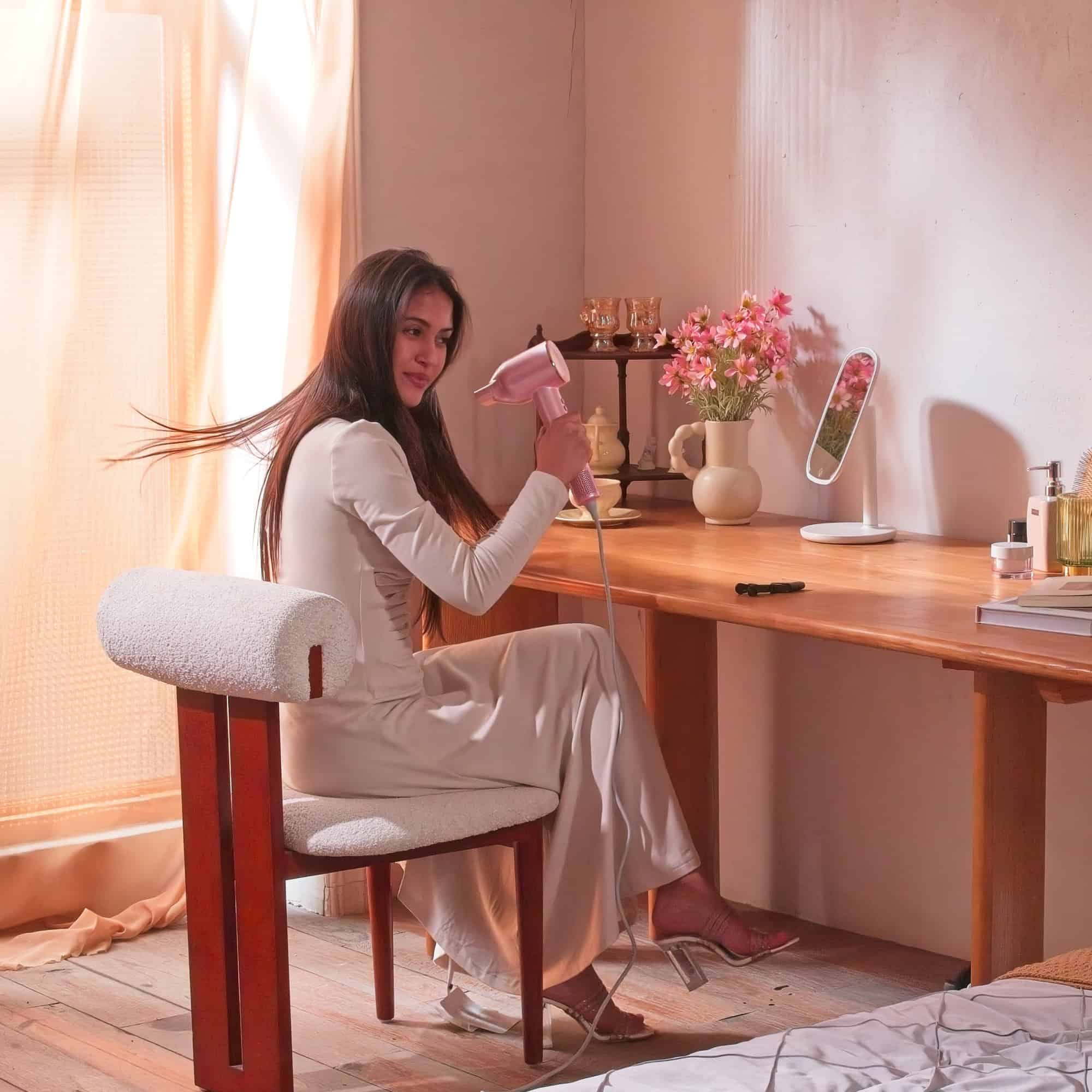 High-performance OHM Ultra+ Hair Dryer with advanced technology for salon-quality results.