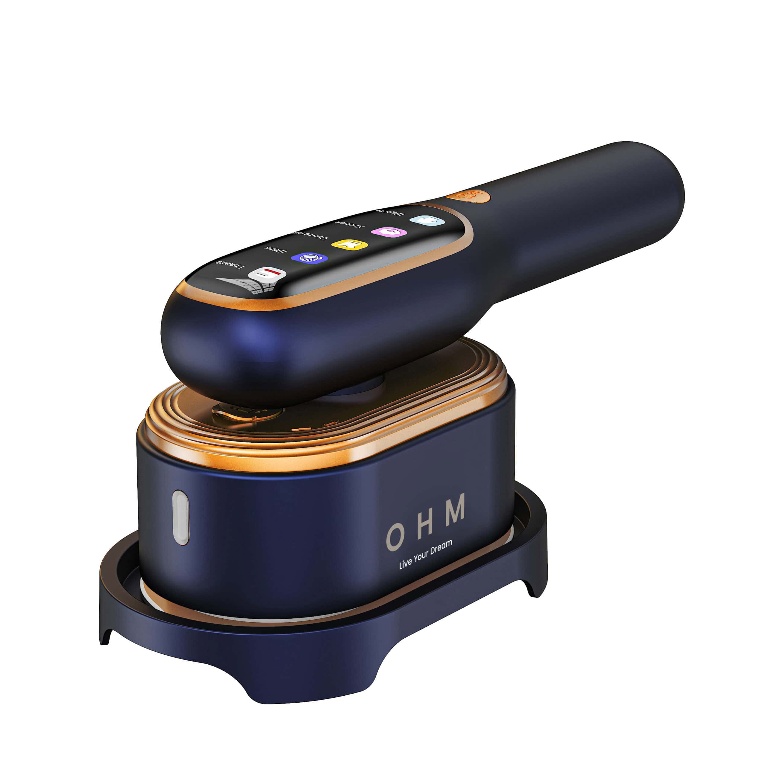 Wireless skincare device for facial treatments and rejuvenation.