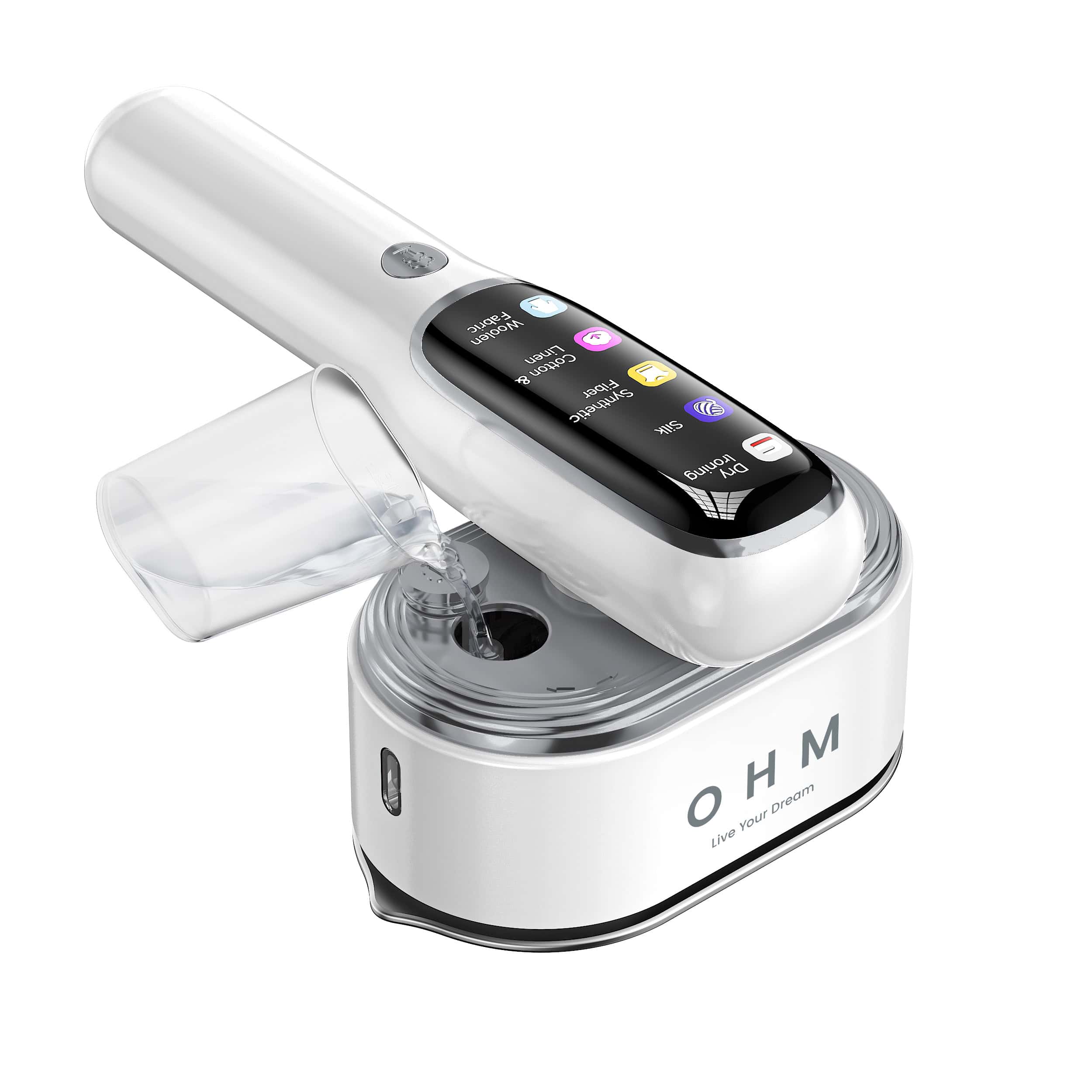 Modern portable vaporizer with digital display and sleek design.