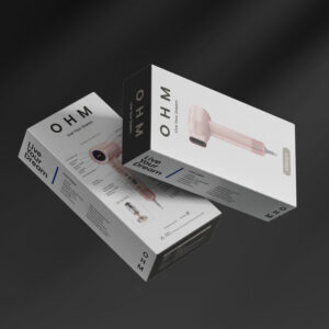 High-quality image of MY OHM Ultra+ hair dryer showcasing its sleek design and multiple temperature.