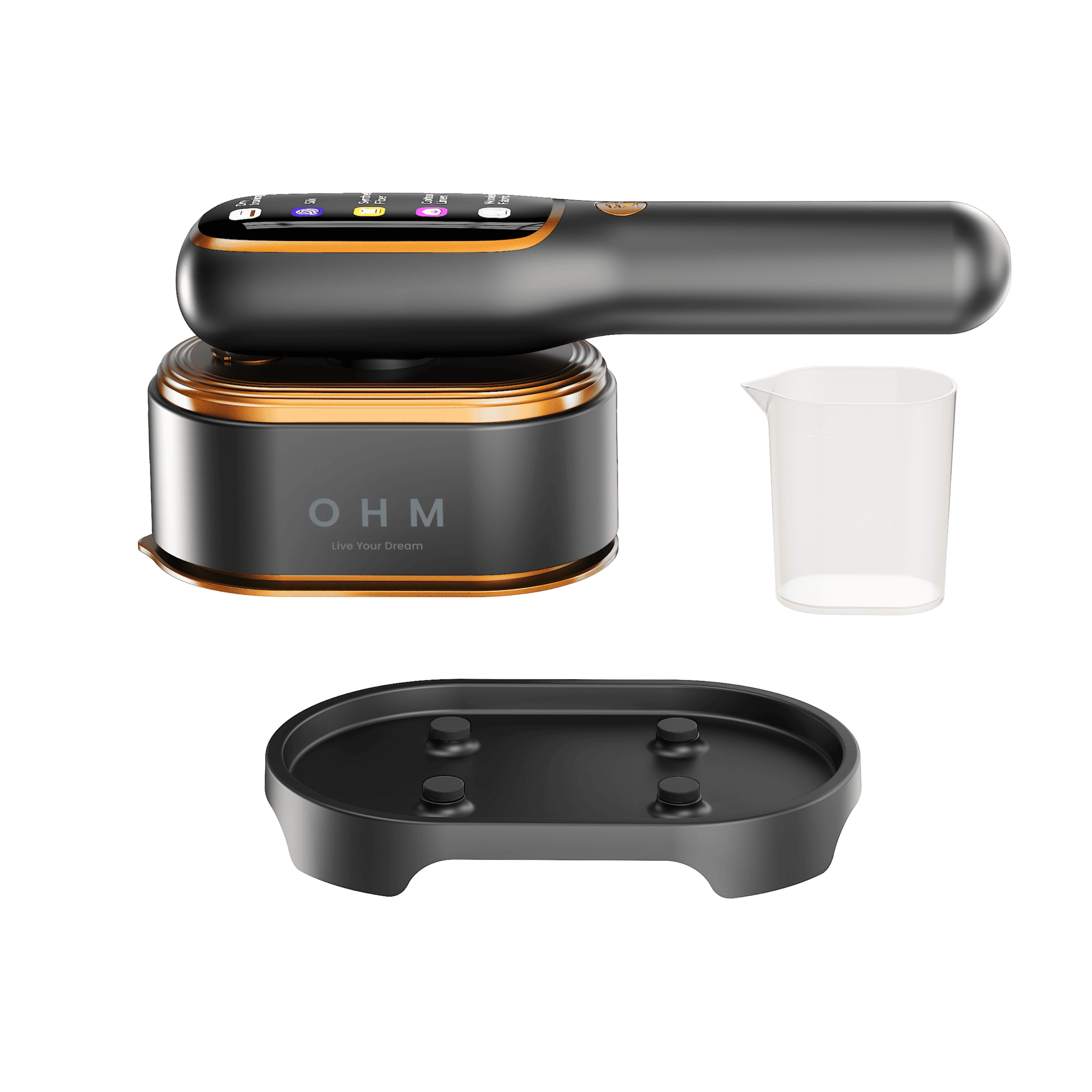 High-tech handheld dryer with multiple temperature modes for optimal hair styling.