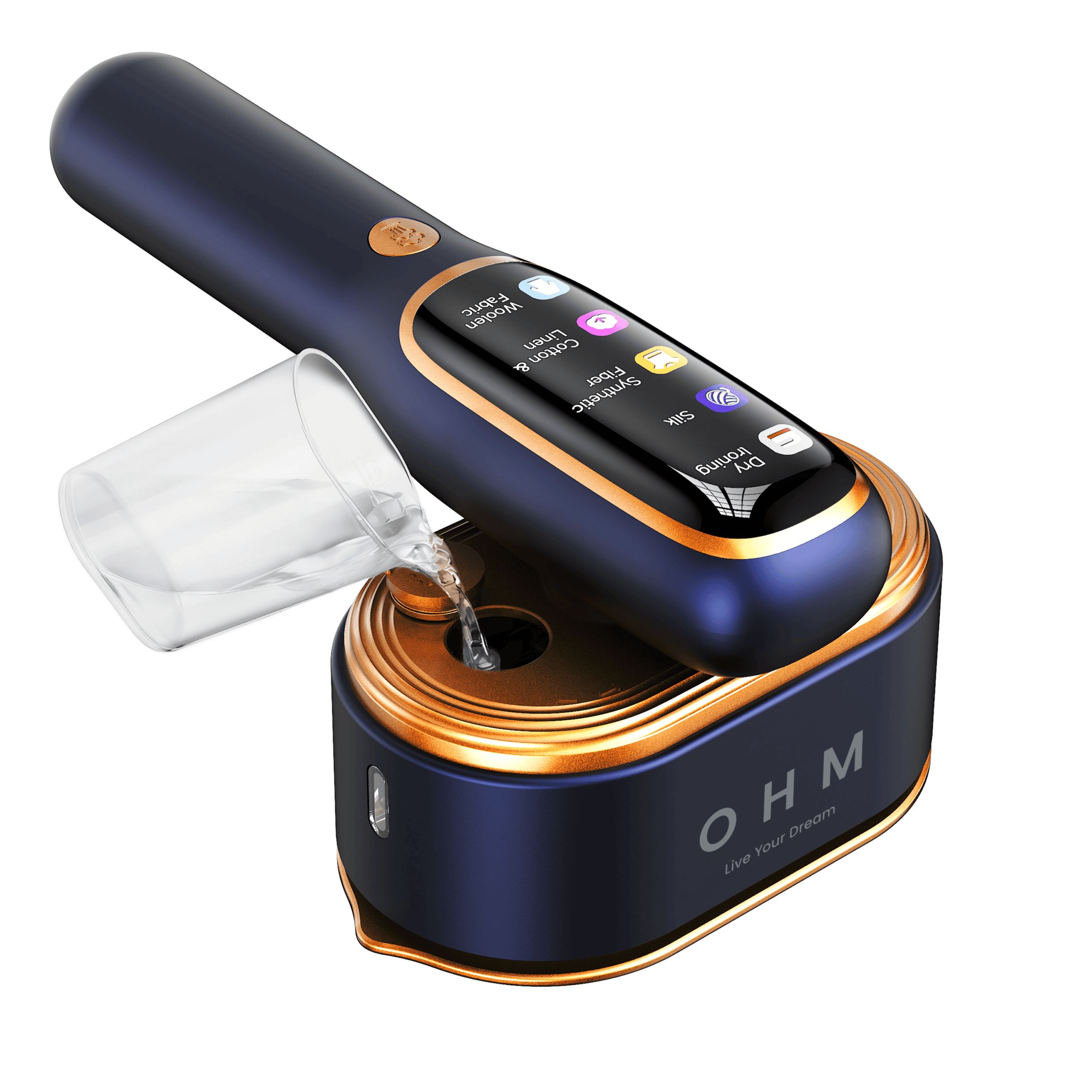 MY OHM Ultra+ smart dryer with adjustable temperature modes for optimal hair care.
